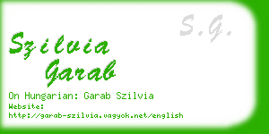 szilvia garab business card